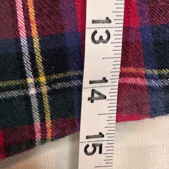 Vintage LL BEAN Flannel Button Down Size M Plaid 100% Cotton Outdoor Hiking Cozy - Picture 10 of 10